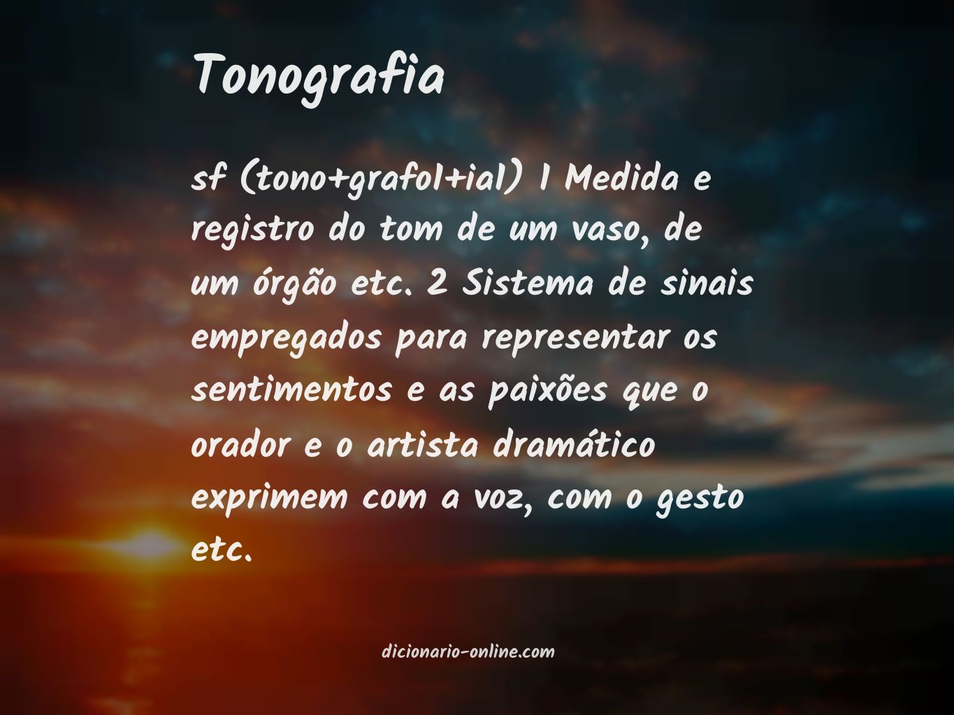 Significado de tonografia