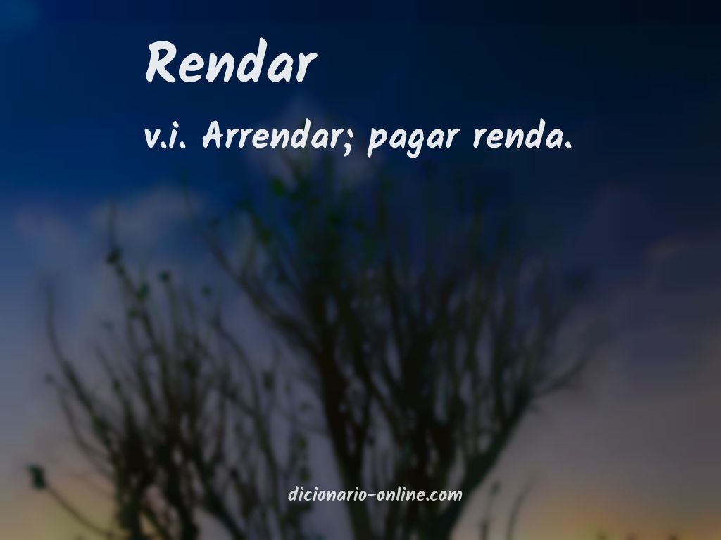 Significado de rendar