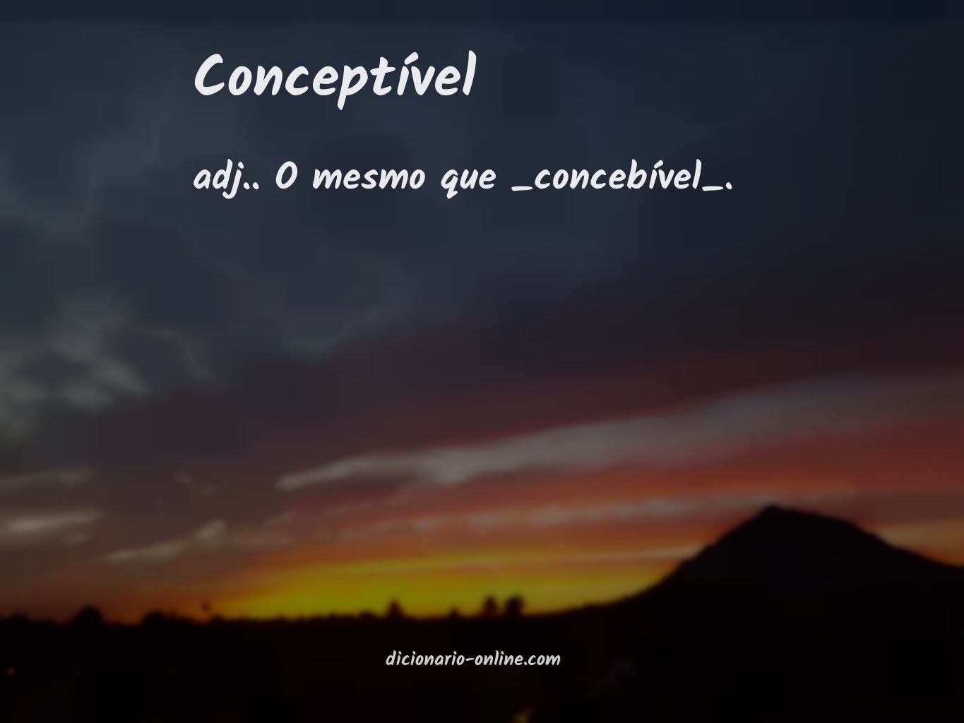 Significado de conceptível