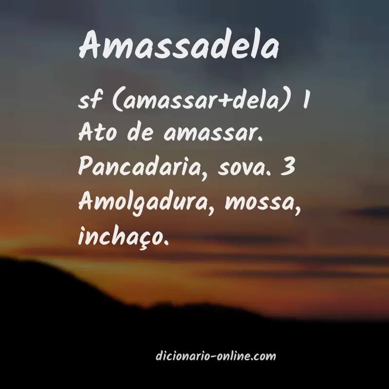 Significado de amassadela
