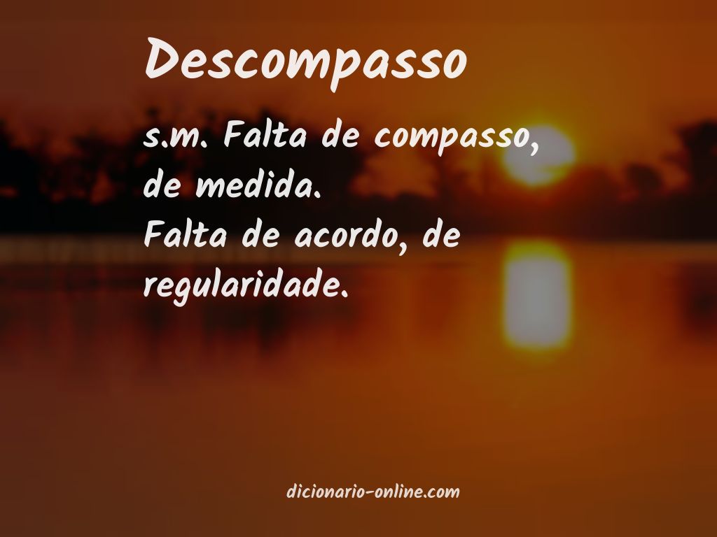 Significado de descompasso