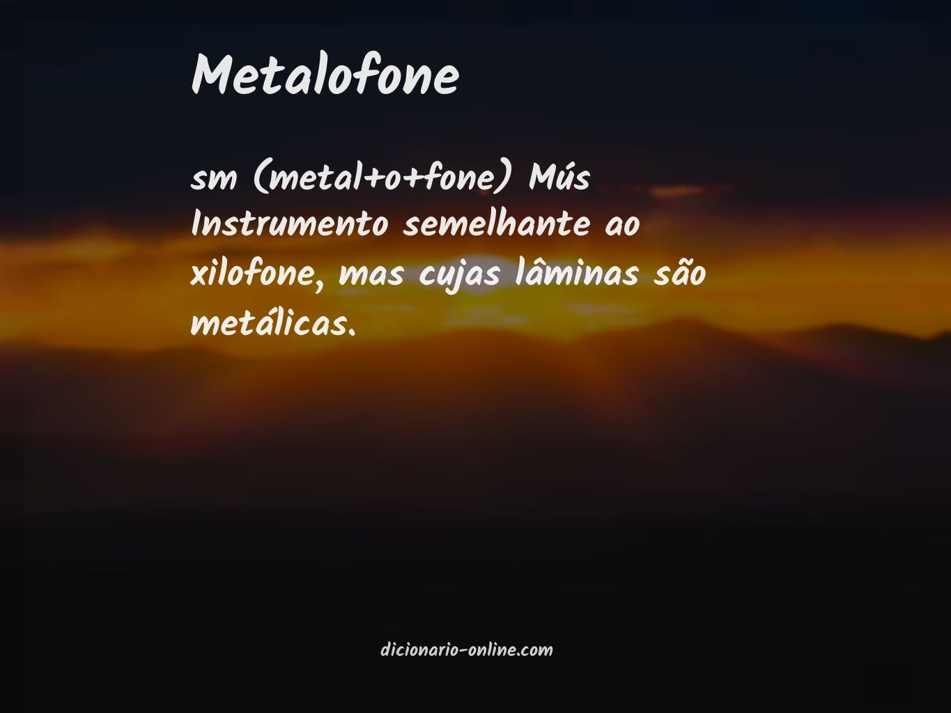 Significado de metalofone