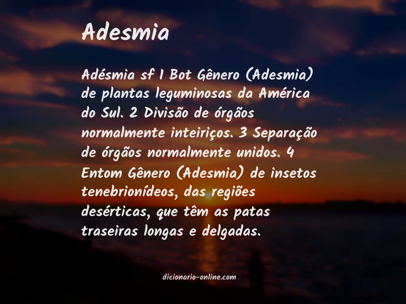 Significado de adesmia