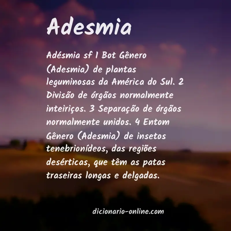 Significado de adesmia
