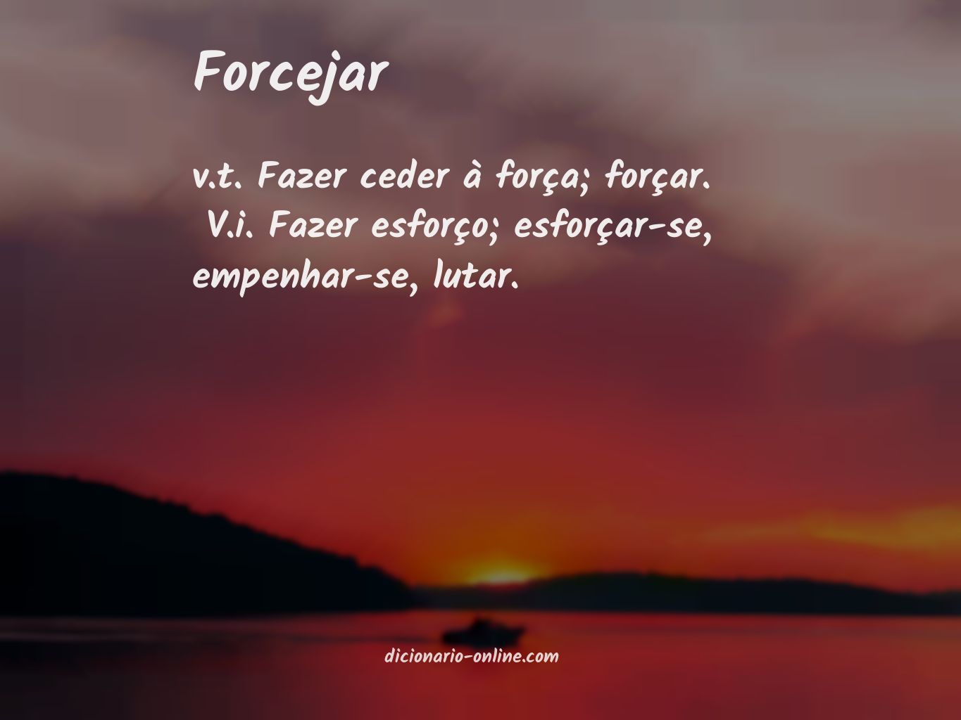 Significado de forcejar