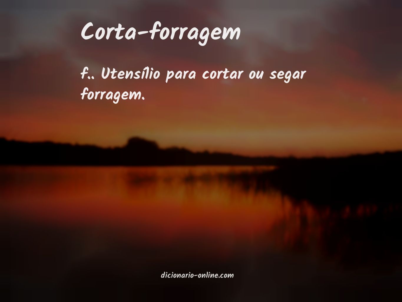 Significado de corta-forragem