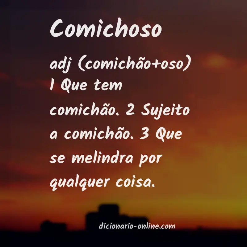 Significado de comichoso