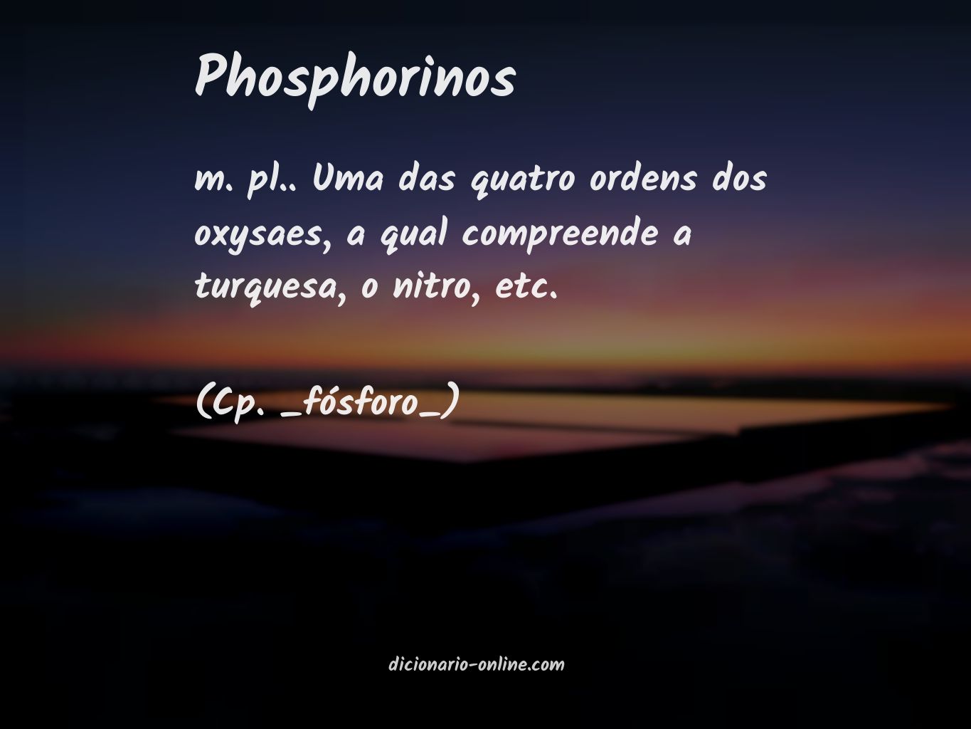 Significado de phosphorinos