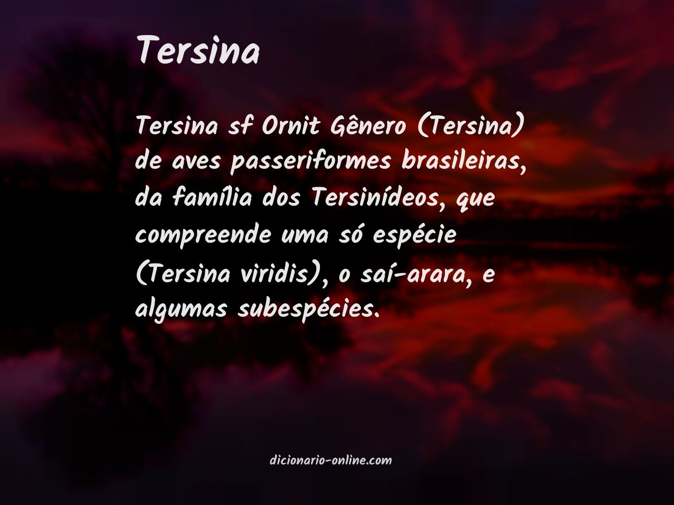 Significado de tersina