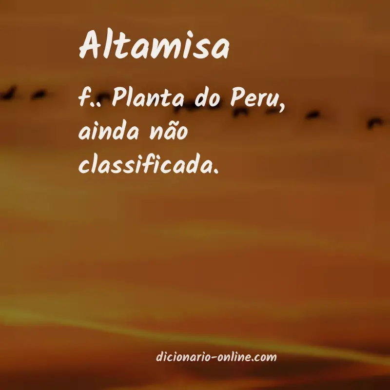 Significado de altamisa