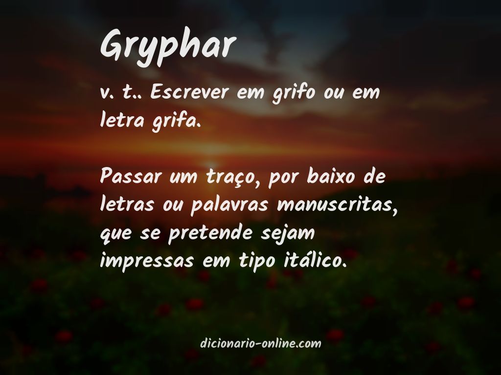 Significado de gryphar