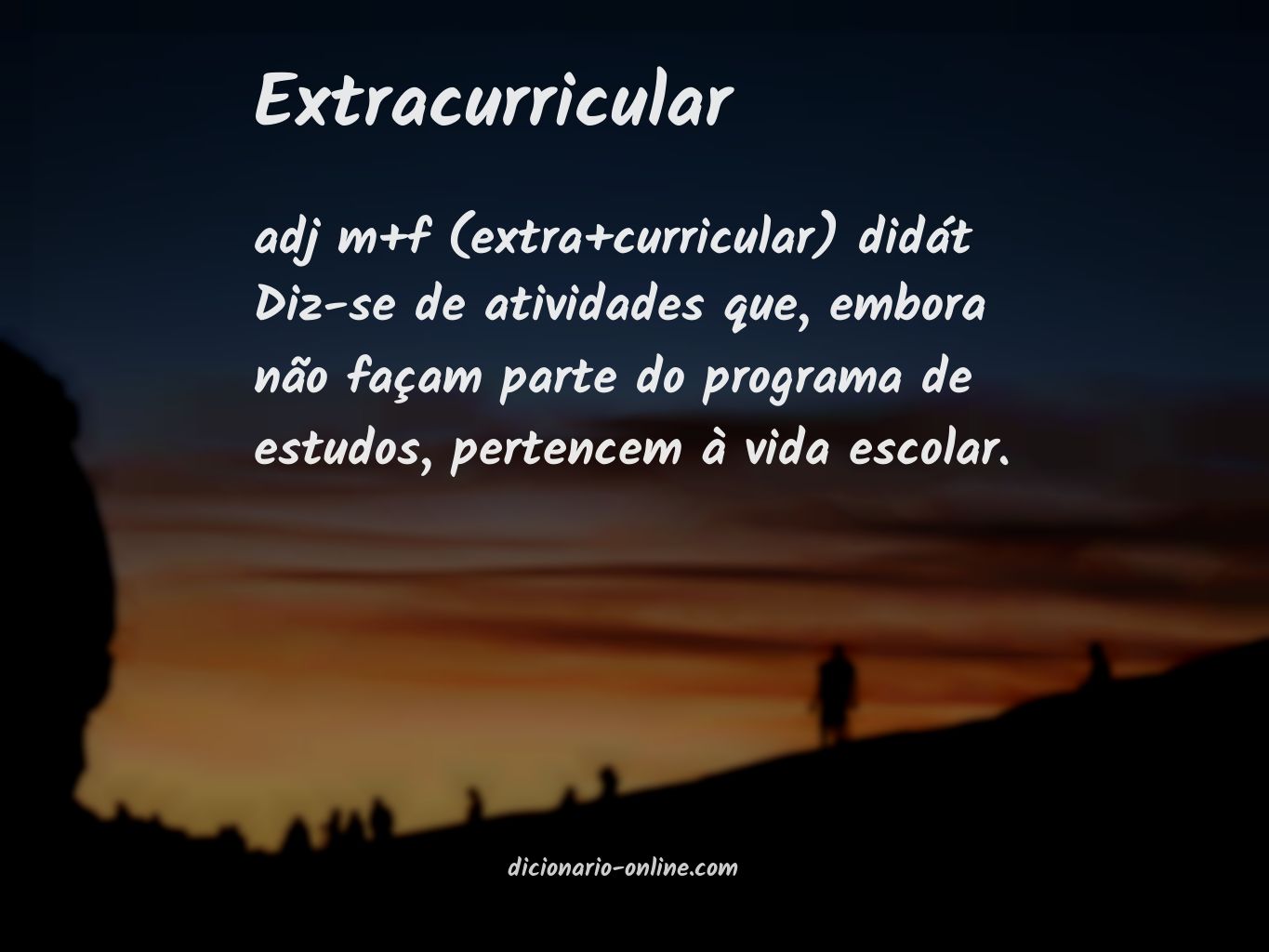 Significado de extracurricular