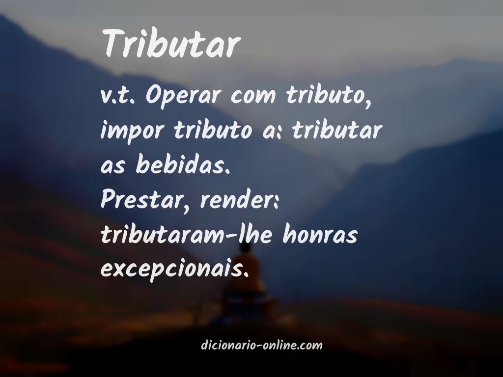 Significado de tributar