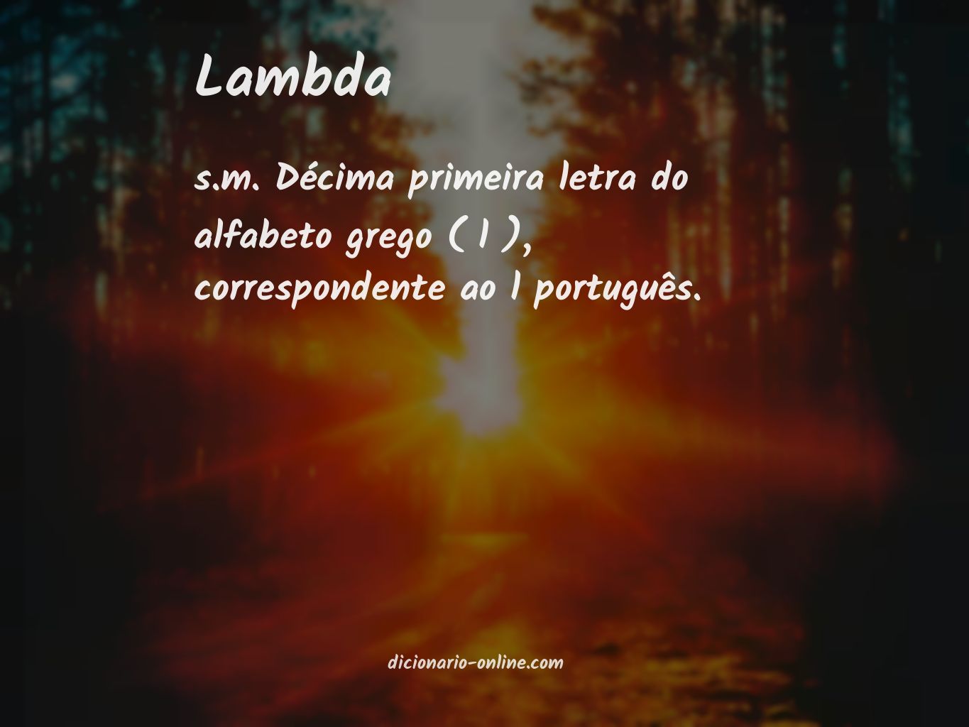 Significado de lambda