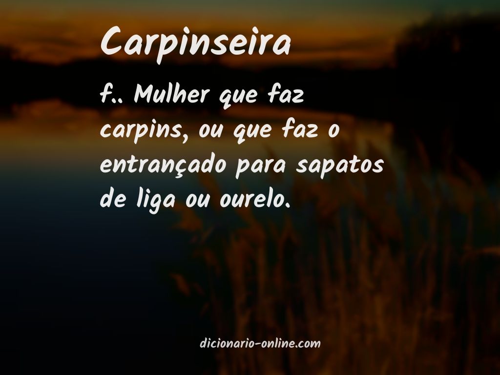 Significado de carpinseira