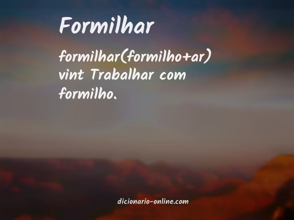 Significado de formilhar