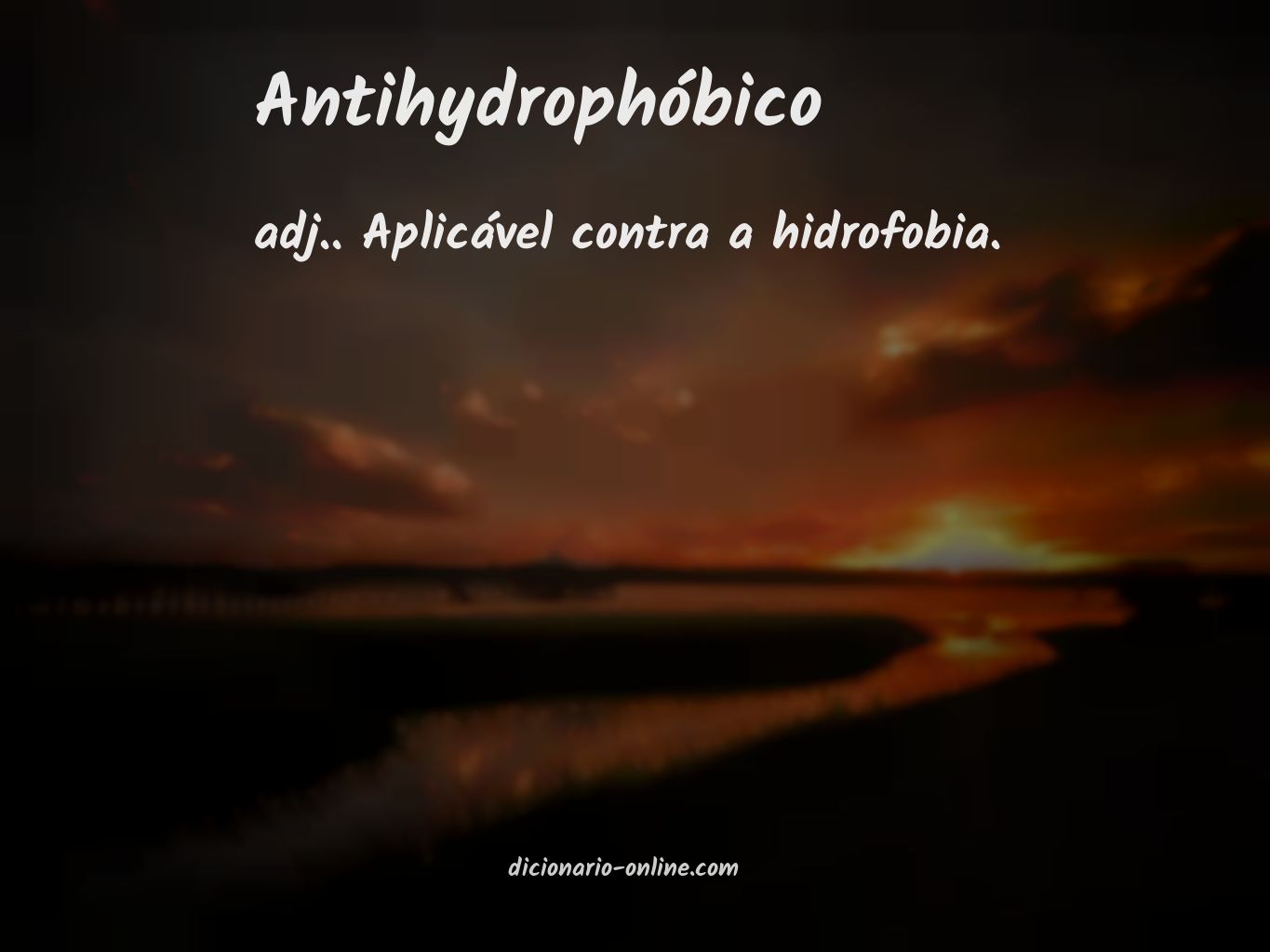 Significado de antihydrophóbico