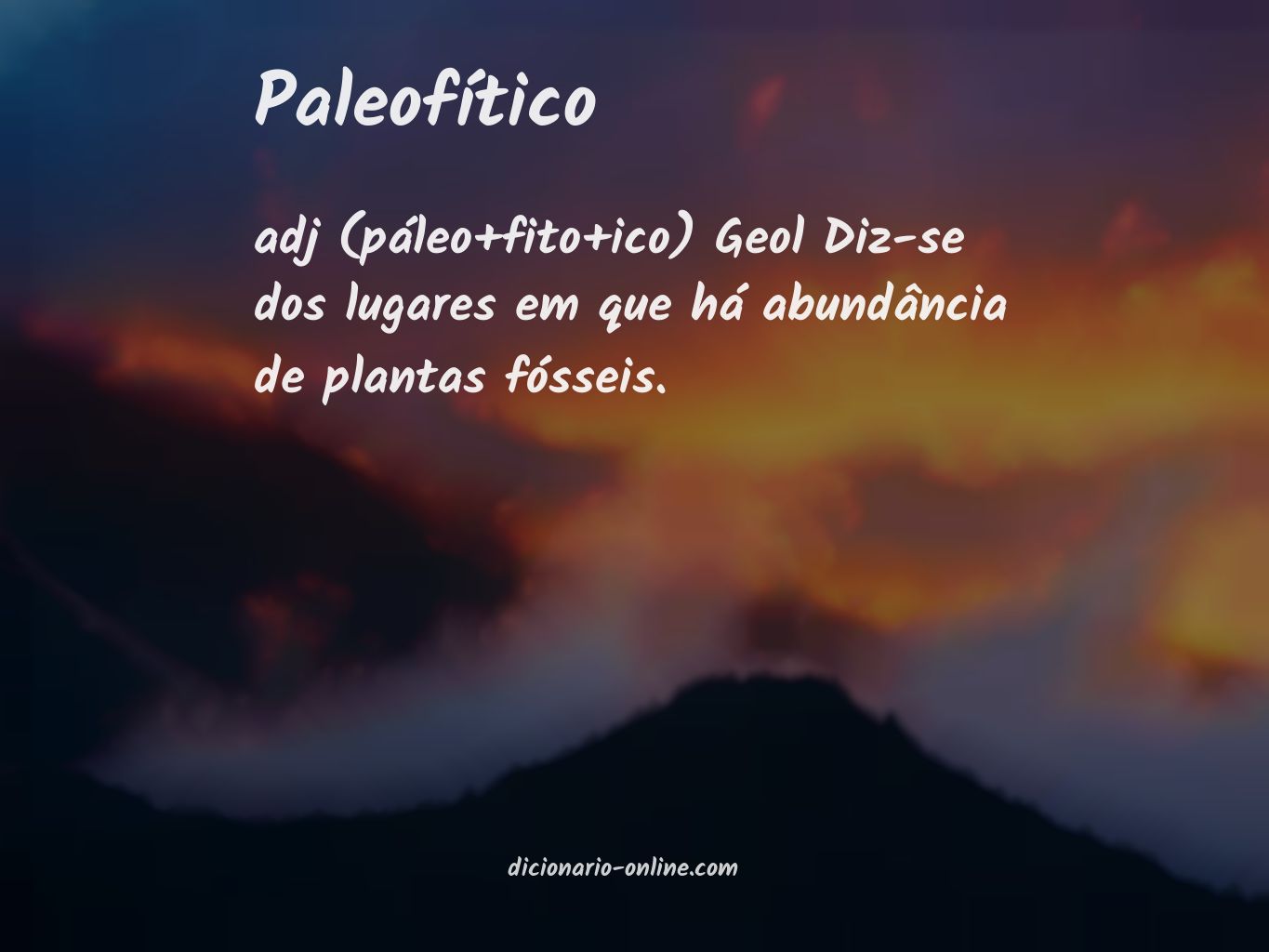 Significado de paleofítico