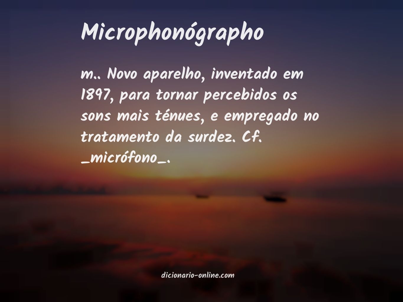 Significado de microphonógrapho