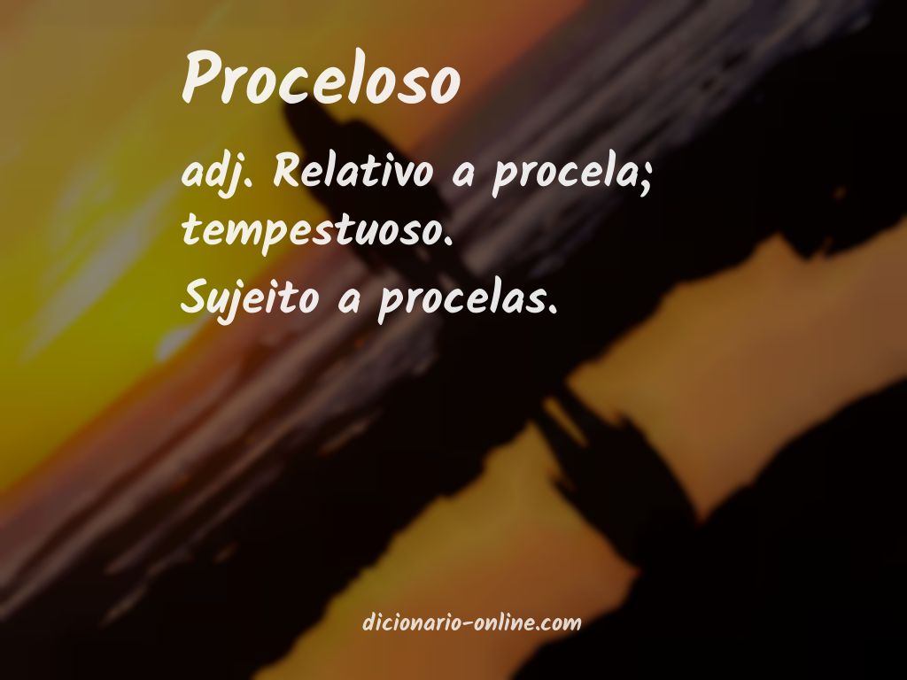 Significado de proceloso