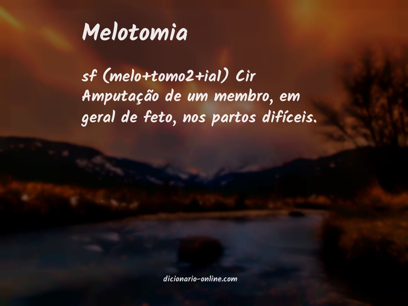 Significado de melotomia