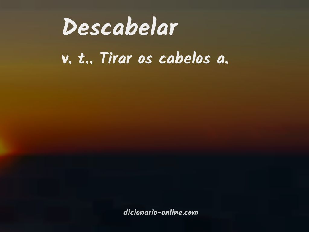 Significado de descabelar