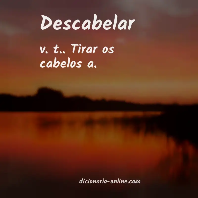 Significado de descabelar