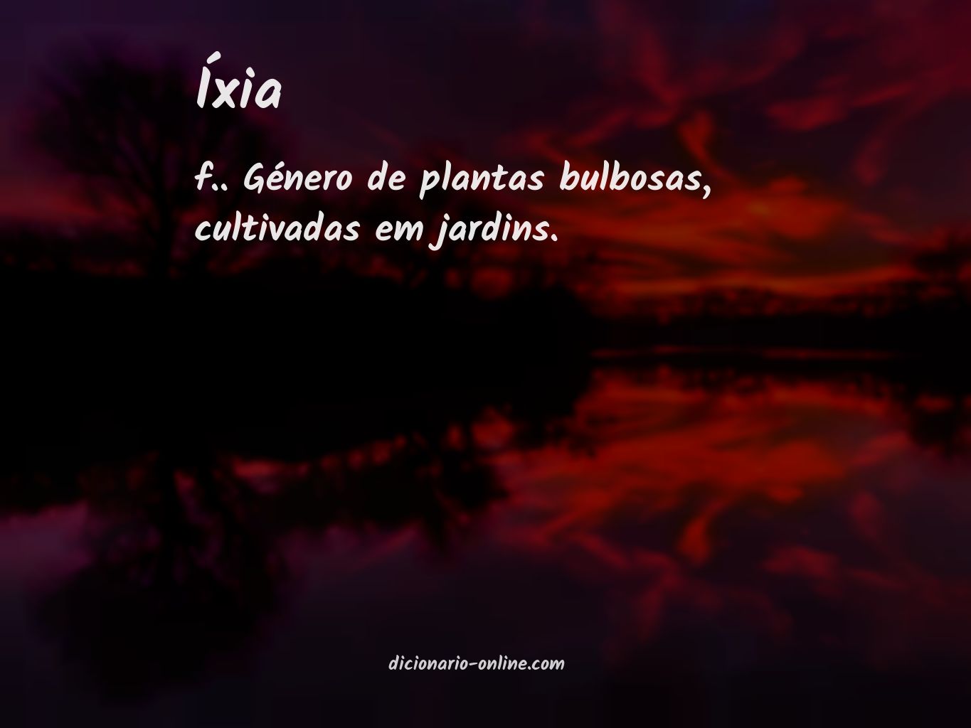 Significado de íxia