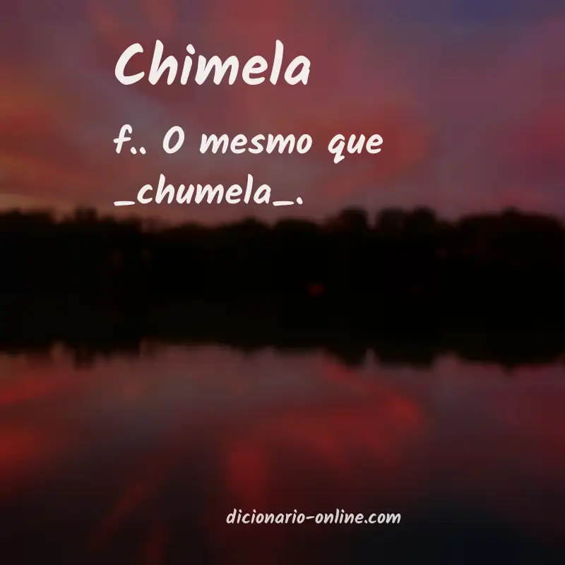 Significado de chimela
