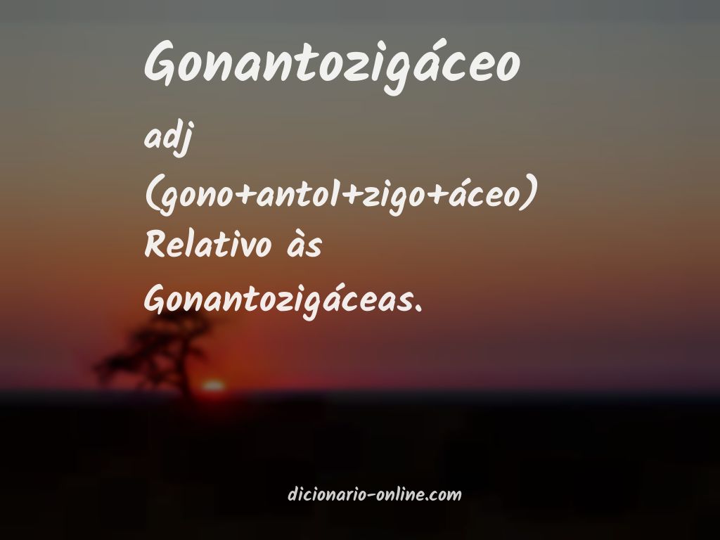 Significado de gonantozigáceo