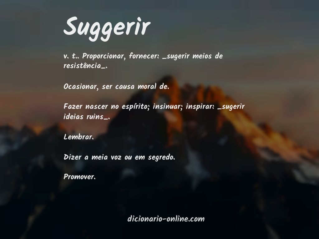 Significado de suggerir