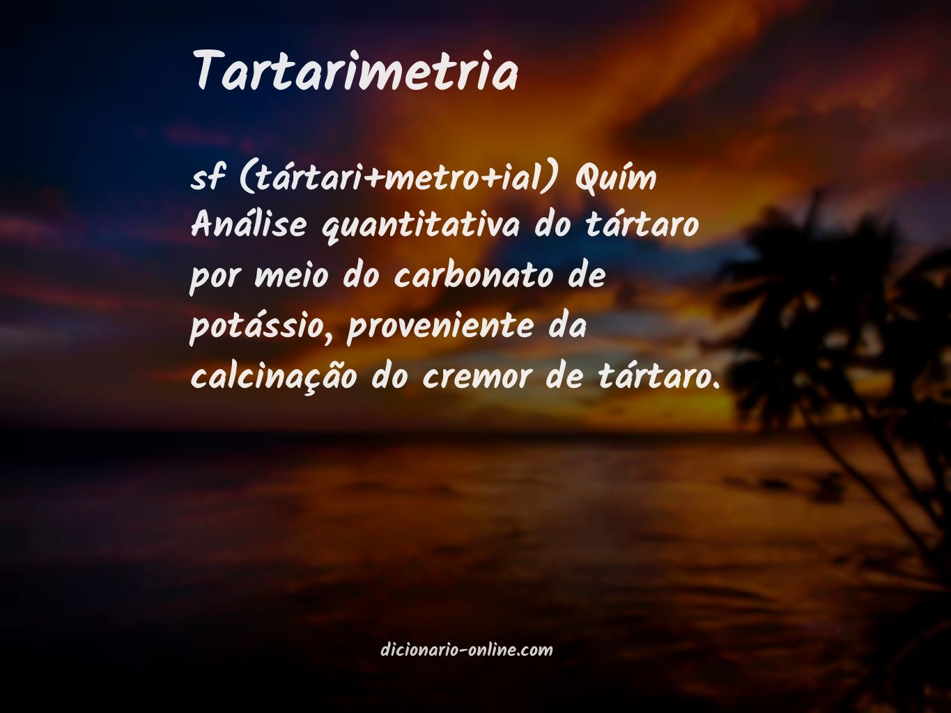 Significado de tartarimetria