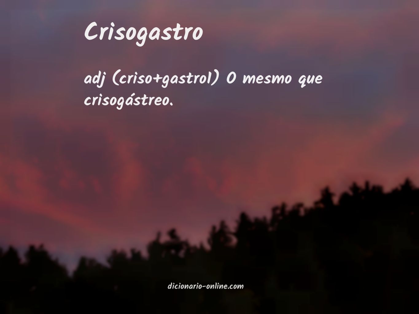 Significado de crisogastro