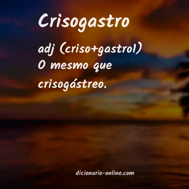 Significado de crisogastro
