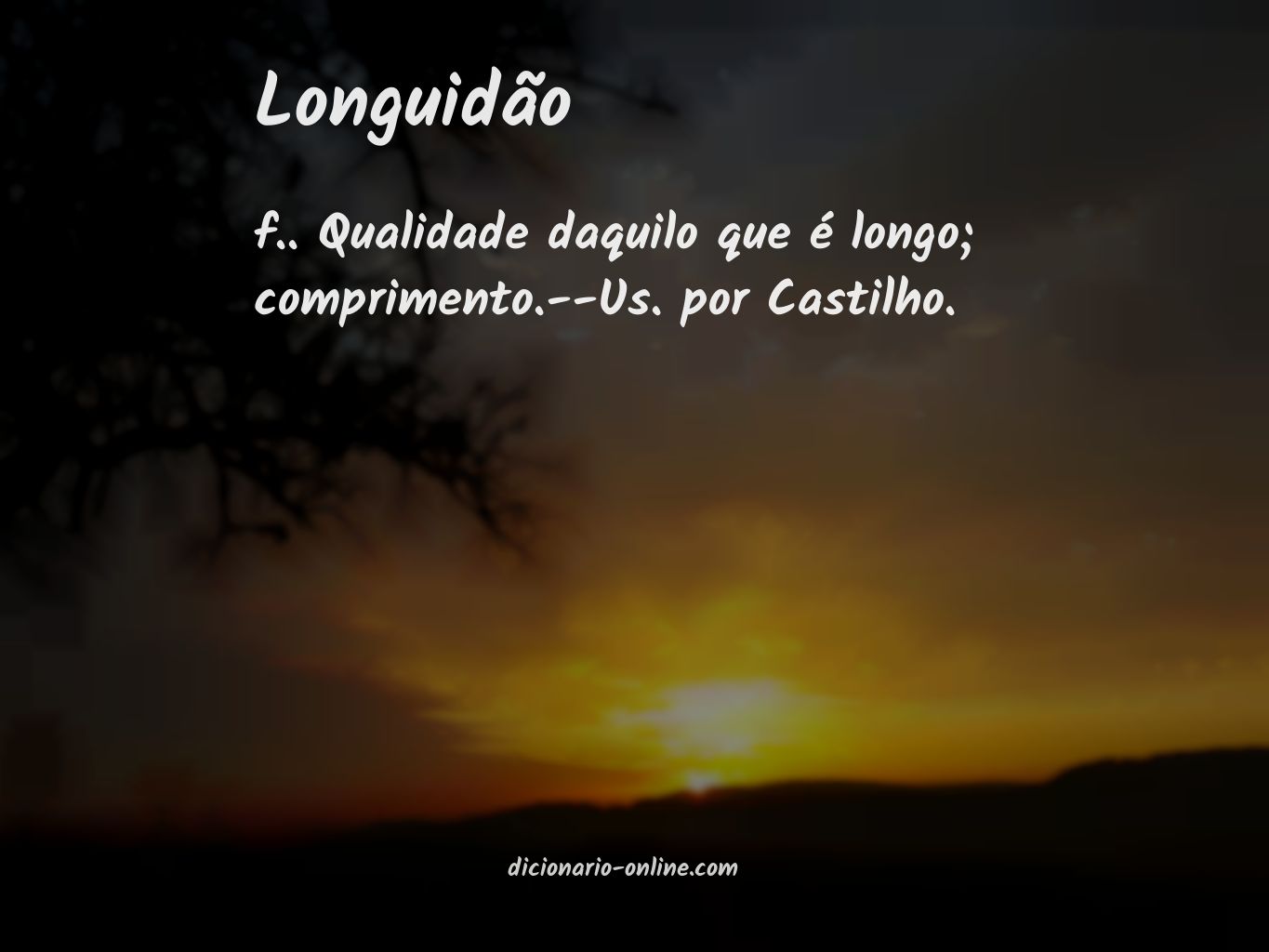 Significado de longuidão