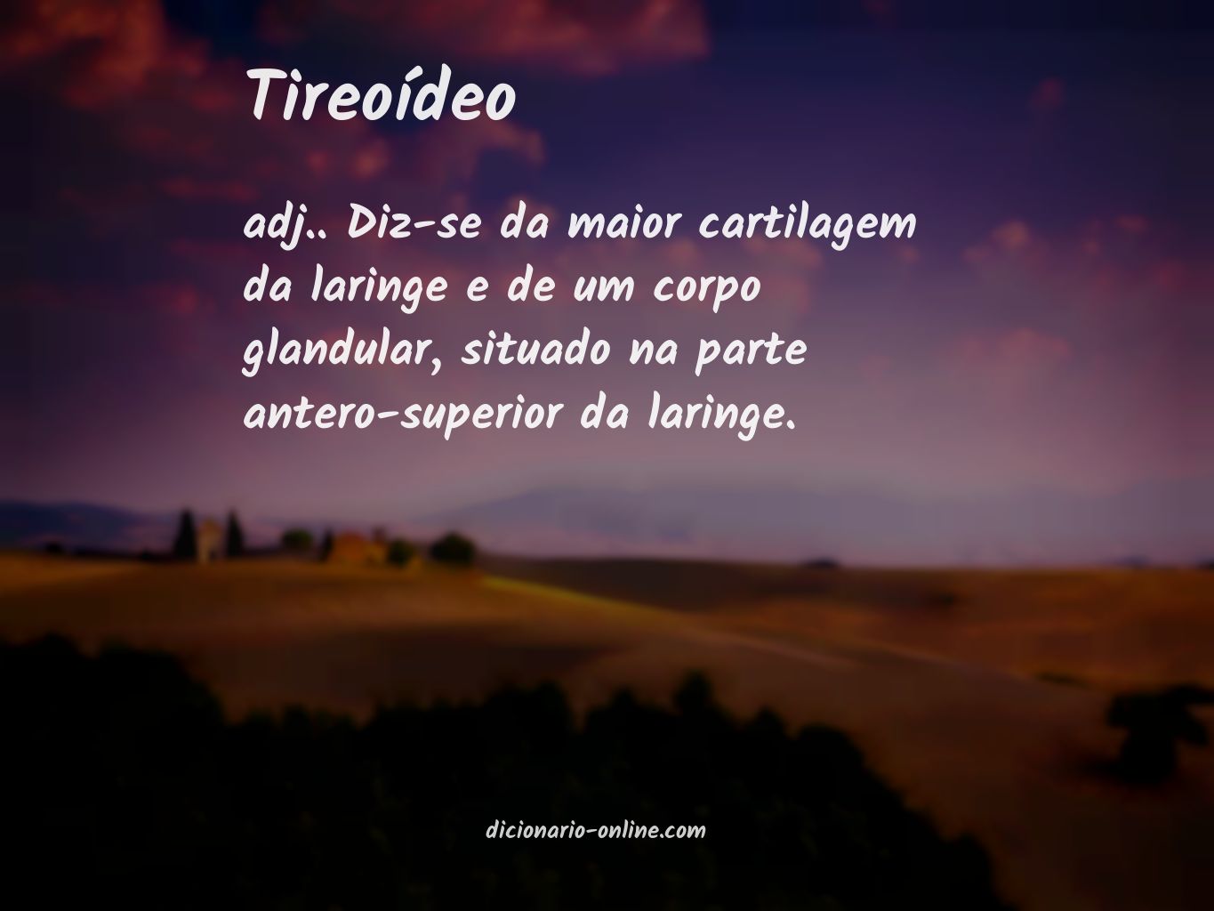 Significado de tireoídeo