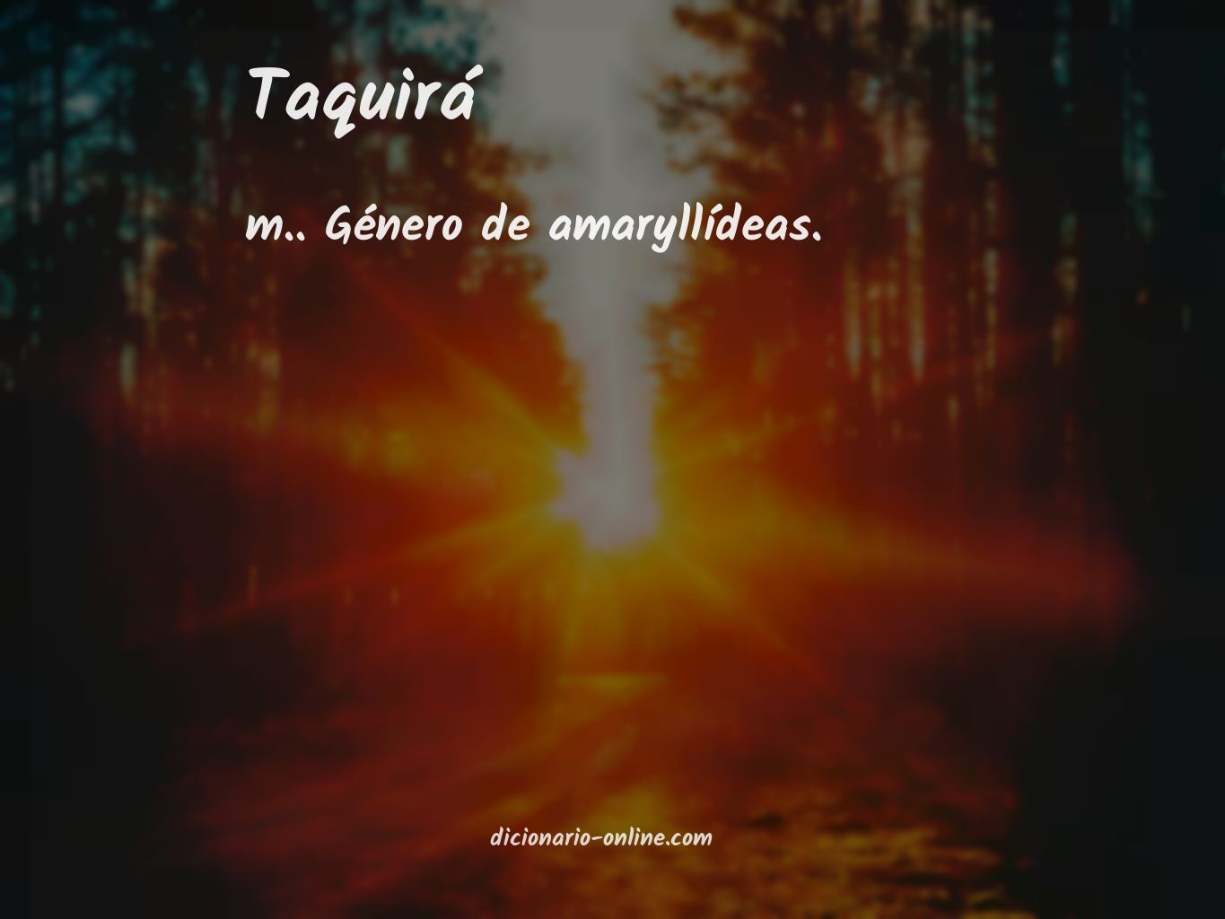 Significado de taquirá