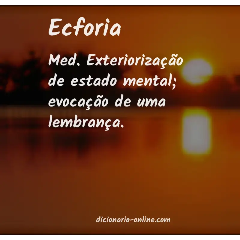 Significado de ecforia