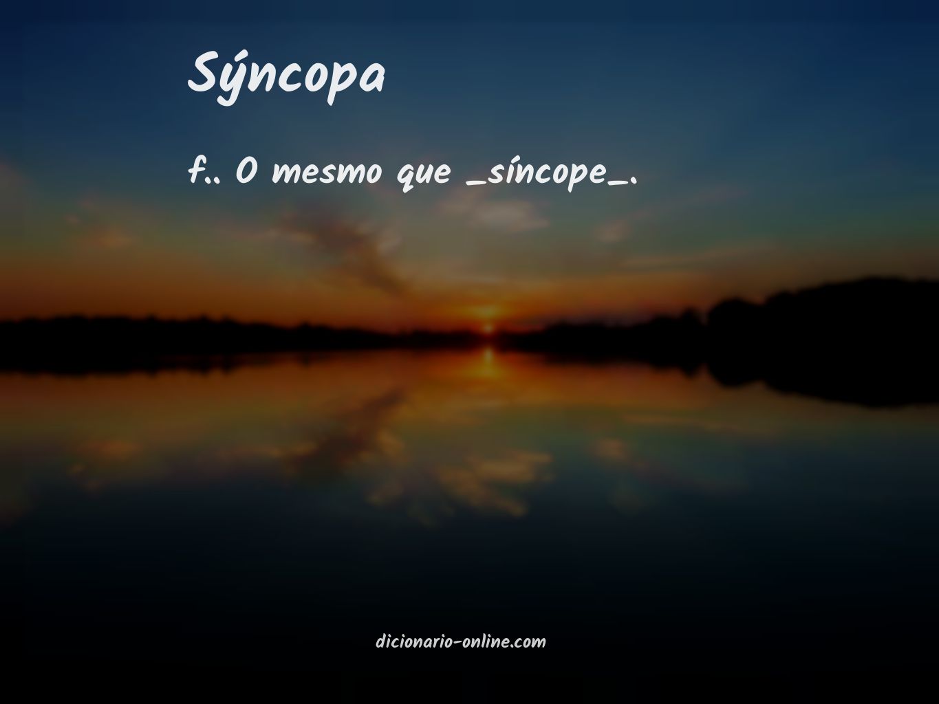 Significado de sýncopa