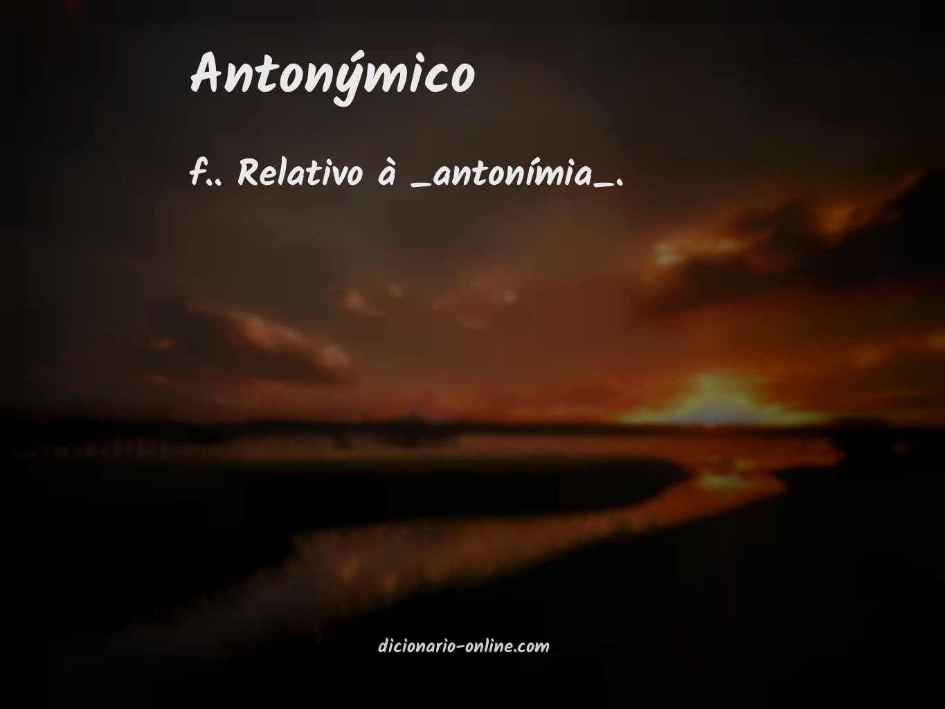 Significado de antonýmico