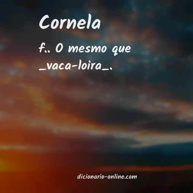 Significado de cornela