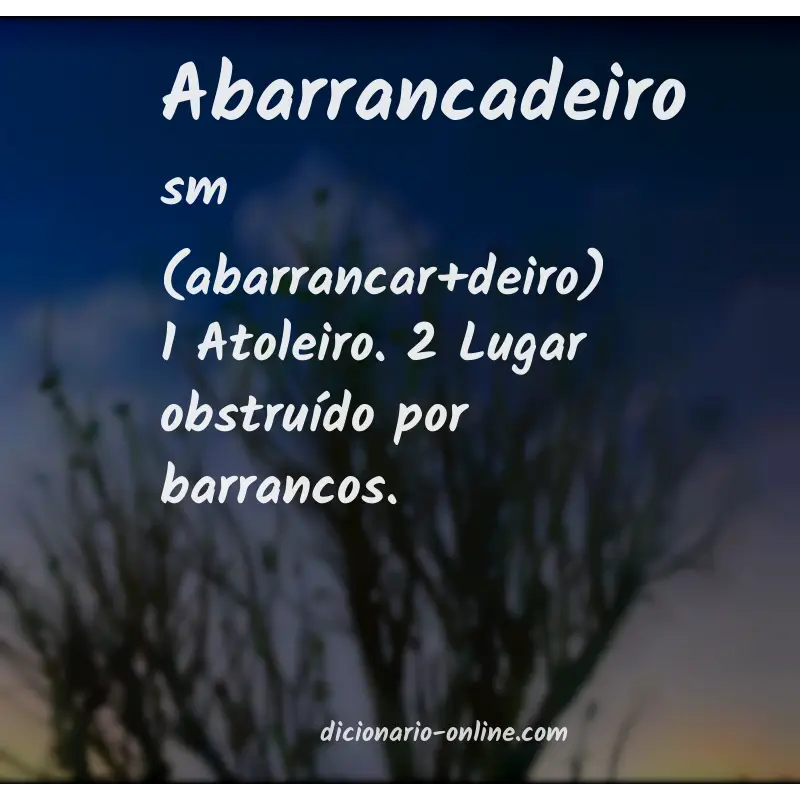 Significado de abarrancadeiro