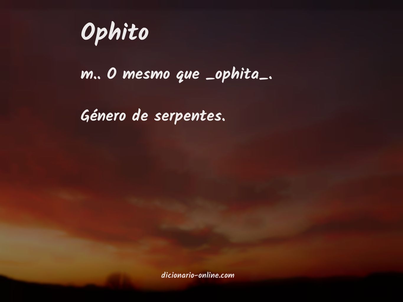 Significado de ophito