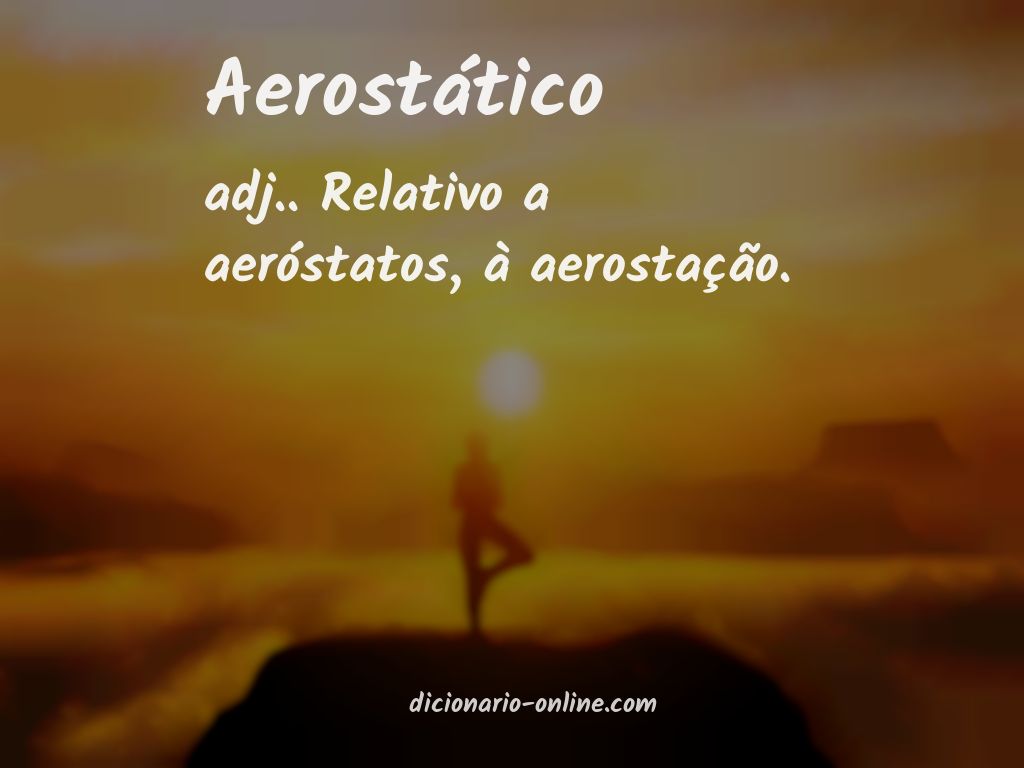 Significado de aerostático