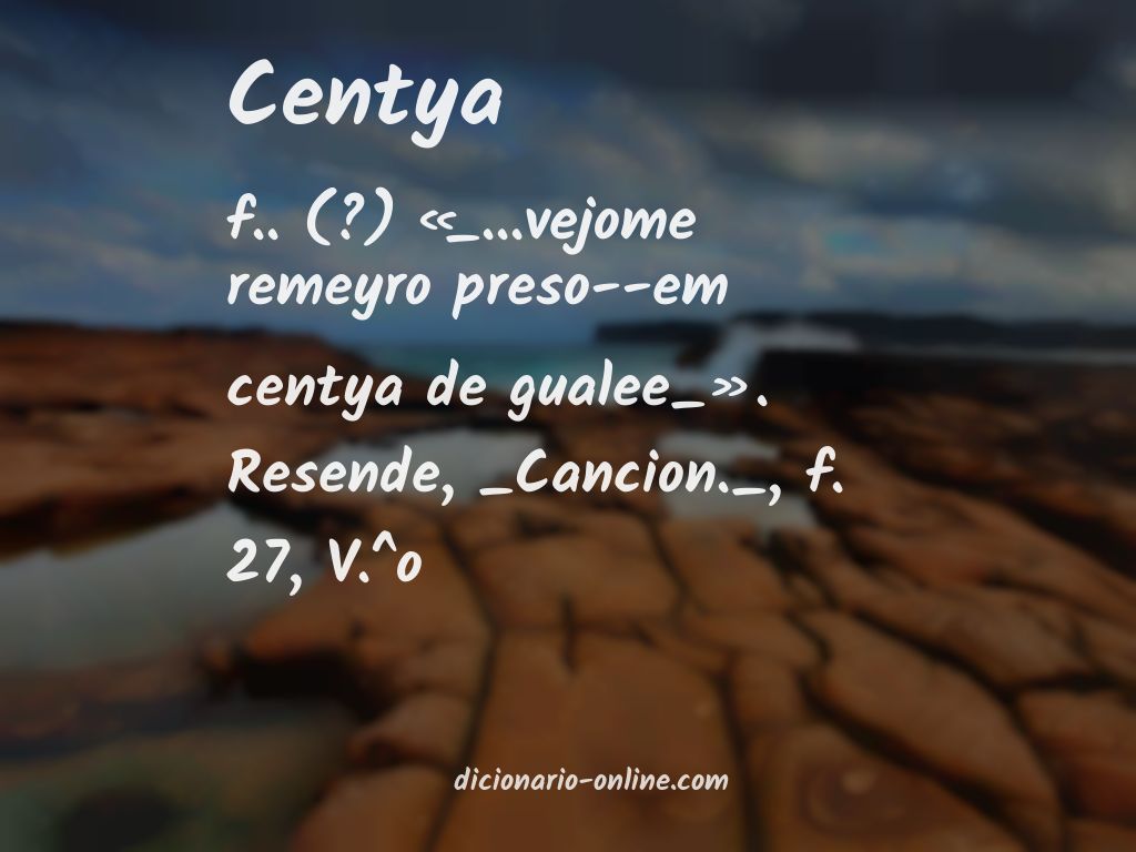 Significado de centya