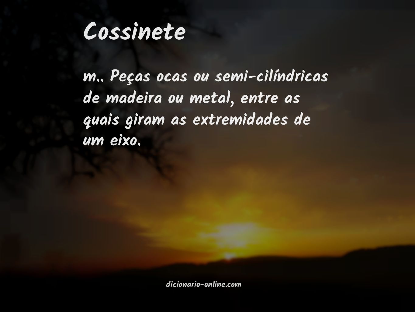 Significado de cossinete