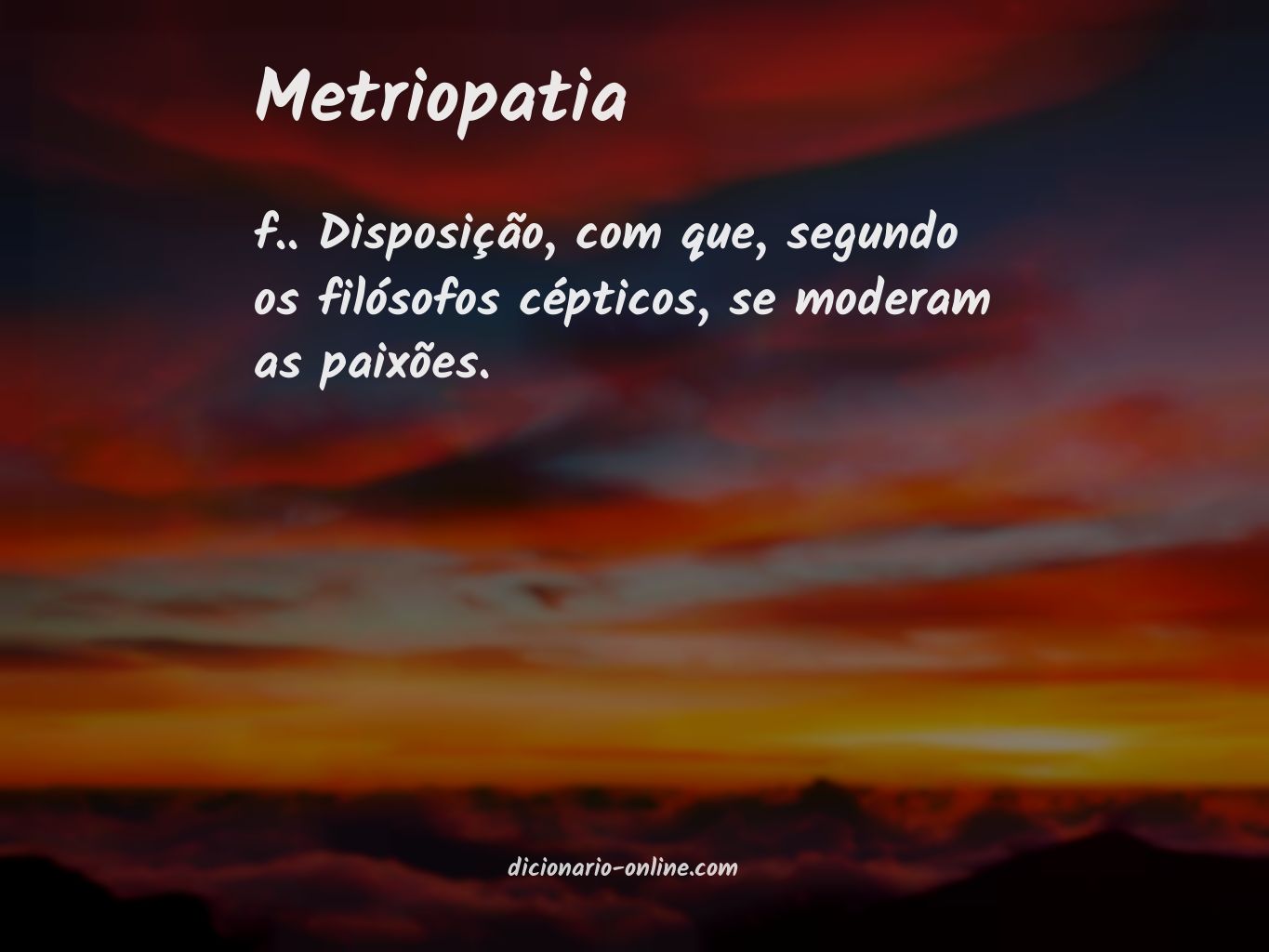 Significado de metriopatia