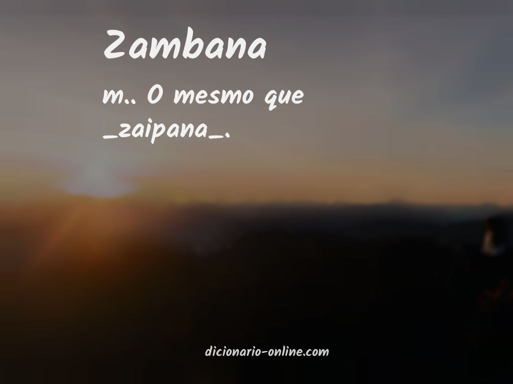 Significado de zambana