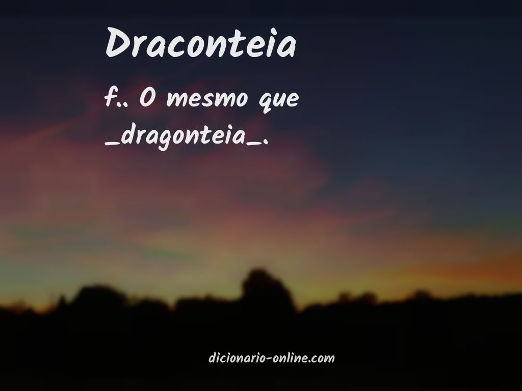 Significado de draconteia