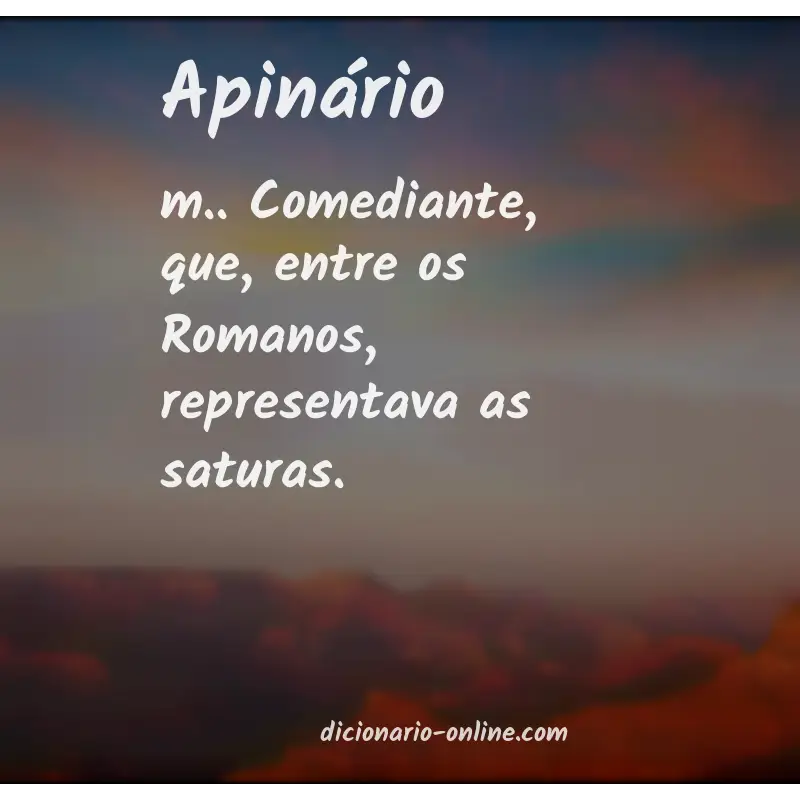 Significado de apinário